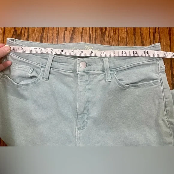 Universal Thread Pale Green Acid Wash Jeans Women’s 12 High Rise Skinny Cotton - Picture 10 of 12